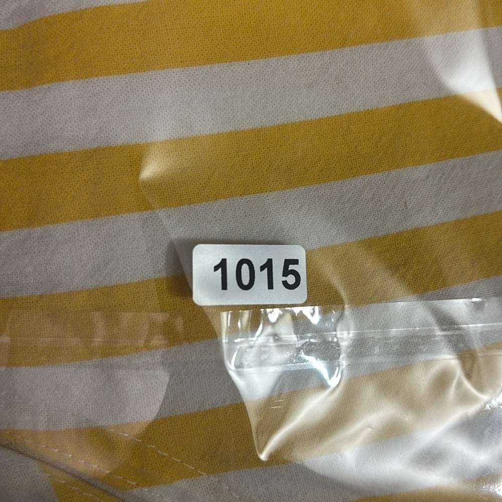 Sleeveless Yellow & White Striped Button-Front Romper - Picture 12 of 12